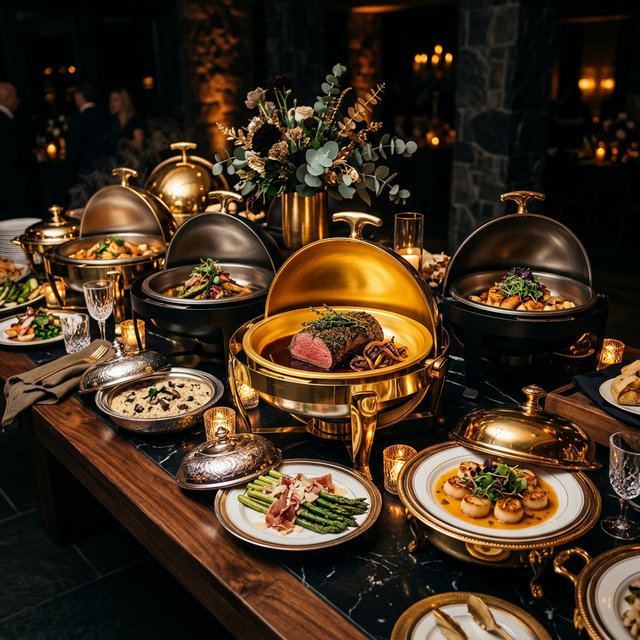 Luxurious catering spread
